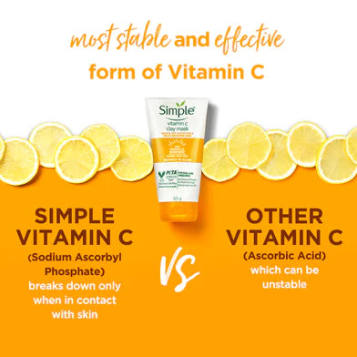 Vitamin C Clay Mask with with Ginger Root, Natural Yuzu + Niacinamide - 50g